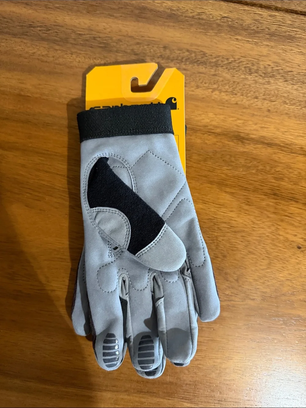 Carhartt Gray and Dark Brown Protective Work Gloves